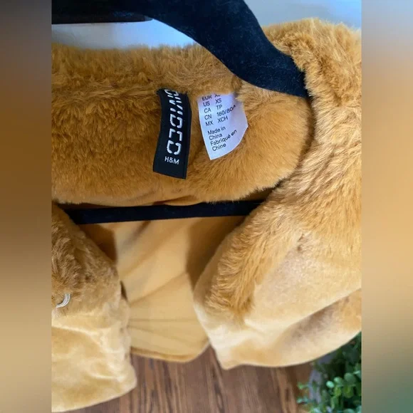 Mustard Gold Faux Fur Jacket - Picture 5 of 5